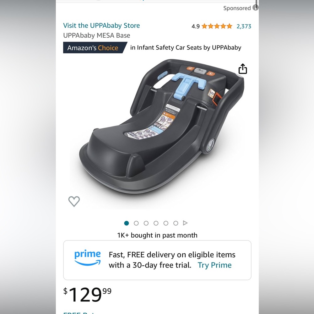 SEALED UppaBaby Mesa Base NIB